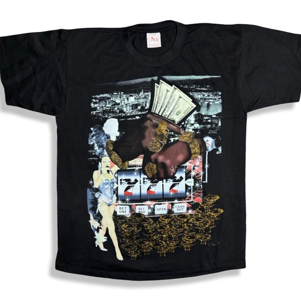 Vintage Y2K Gangsta Gambling T-Shirt